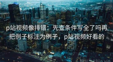 p站视频像排错：先查条件写全了吗再把例子标注为例子，p站视频好看的
