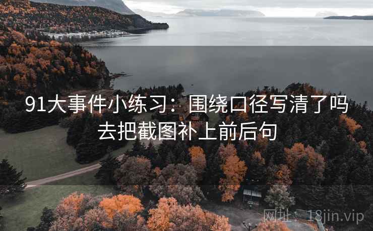 91大事件小练习：围绕口径写清了吗去把截图补上前后句